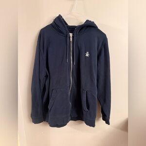 Original Penguin Full Zip Sweatshirt Hoodie Navy Men’s XL